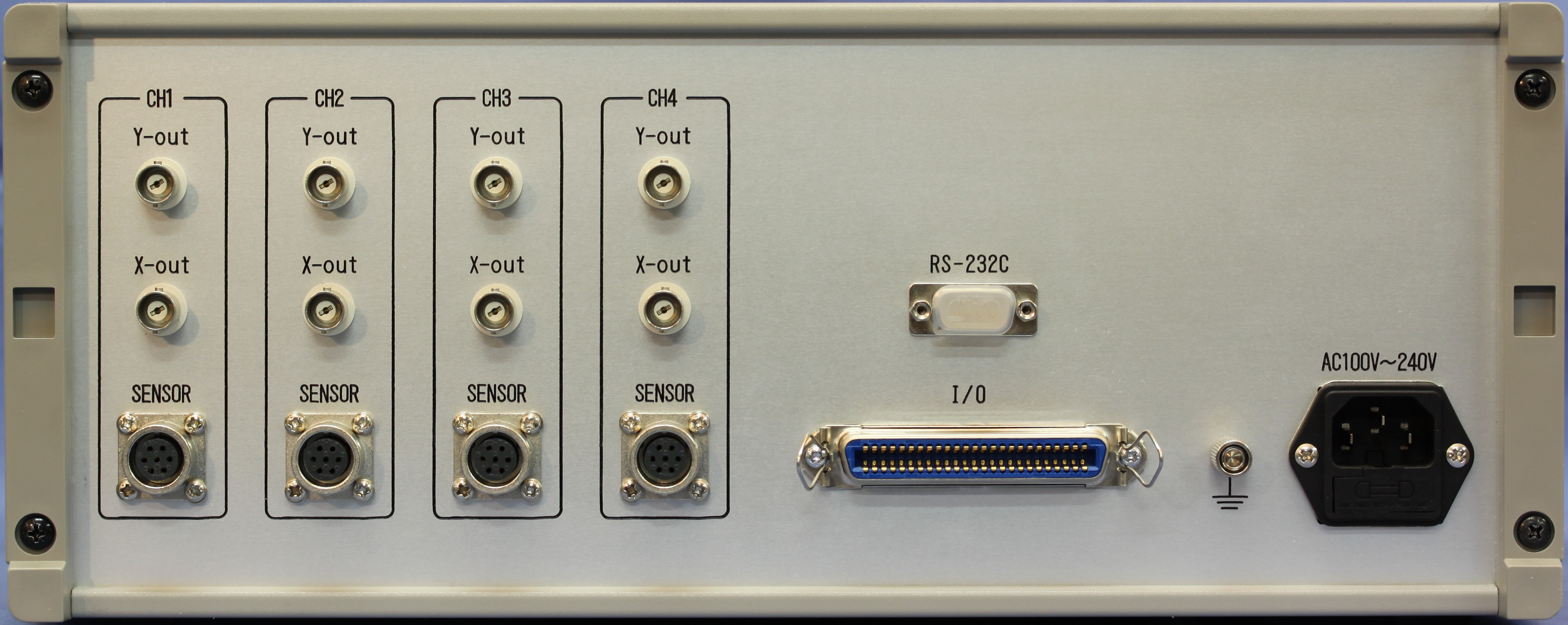 Complete with analog outputs and a control I/O port for each of the four channels