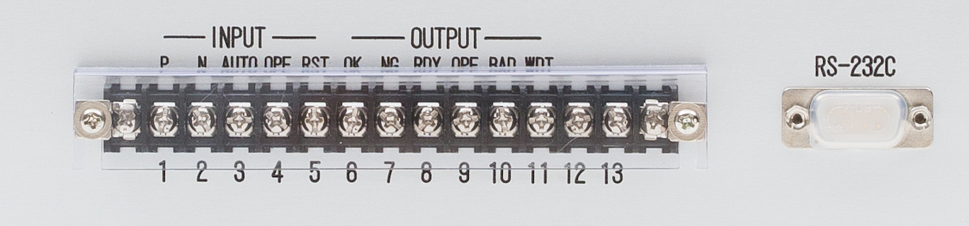 Control inputs and outputs and a communication connector